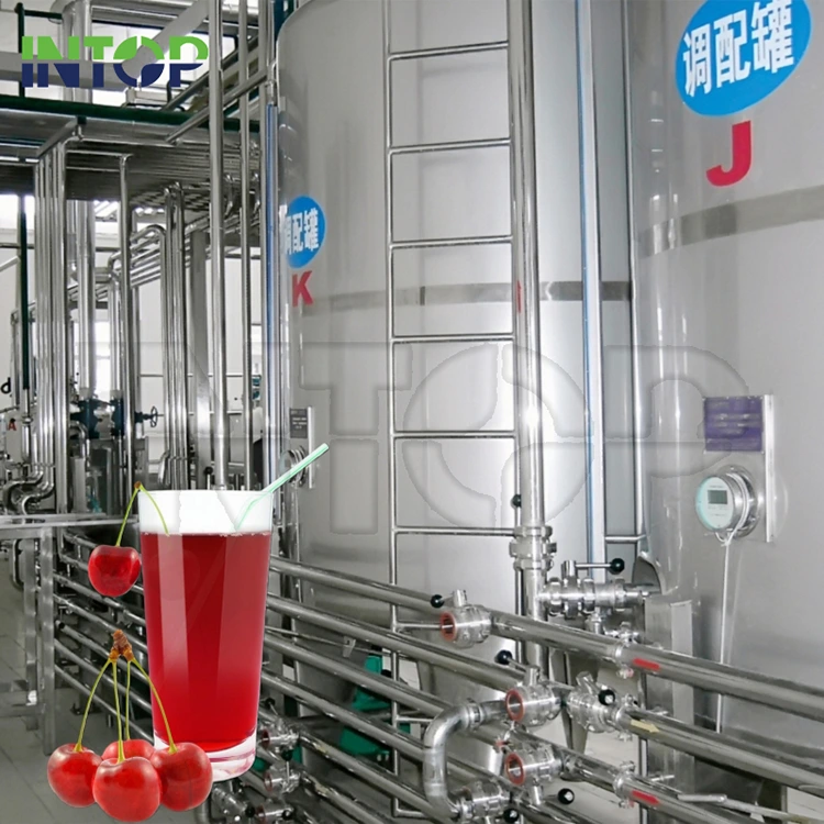チェリージュースの生産ライン